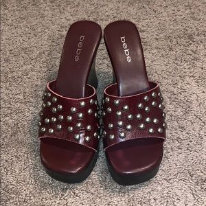 Vintage Studded Platform Slides
